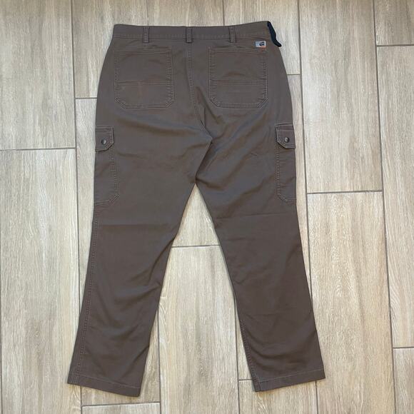 Duluth Trading 40 Grit Slim Fit Cargo Work Pants Brown Men’s 38x32 Stretch - Picture 2 of 10